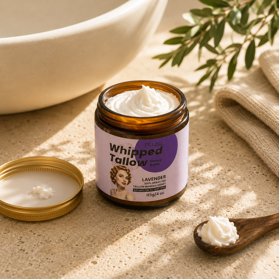 Whipped, so it never sits greasy
